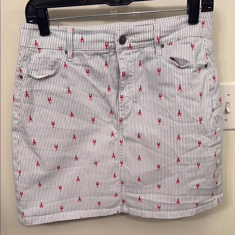 Market & Spruce Striped Mini Skirt - White and Red